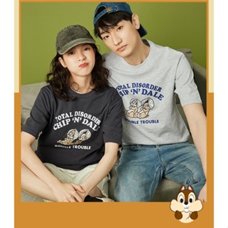 เสื้อยืดคอกลม แขนสั้น พิมพ์ลาย Disney Chip n Dale Joint แฟชั่นฤดูร้อน สําหรับคู่รัก SPRLC24D31