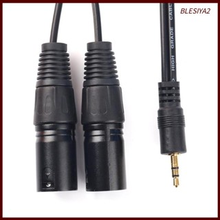 [Blesiya2] สายเคเบิลแยก 3.5 มม. (1/8 นิ้ว) Mini TRS เป็น Dual XLR 3 Pin ตัวผู้ ปลั๊ก Y