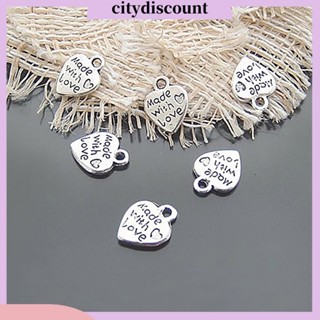 &lt;citydiscount&gt; จี้รูปหัวใจ ชุบเงิน ทอง แฮนด์เมด DIY 50 ชิ้น