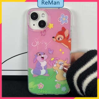 เคสโทรศัพท์มือถือ ลายกระต่าย สีชมพู สองชั้น สําหรับ Apple Iphone 11 14ProMax 12 1314Promax 14Pro 13 12pro 12 11 pro max Xr Xs max 7 8 Plus 13 pro max 13 12 12pro 11promax