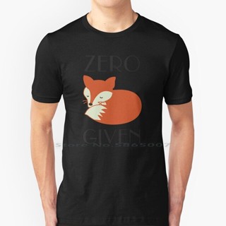 เสื้อยืด ผ้าฝ้าย ขนาดใหญ่ พิมพ์ลาย Zero Fox Given 100 Foxy No Fox Given 6XL 4XL 5XL 6XL