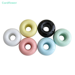 &lt;Cardflower&gt; ชั้นวางแปรงสีฟันเซรามิค รูปโดนัท ขนาดเล็ก สําหรับห้องน้ํา