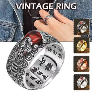 New Pixiu Feng Shui Gold Plated Wealth Lucky Ring Buddhist Jewelry Adjustable