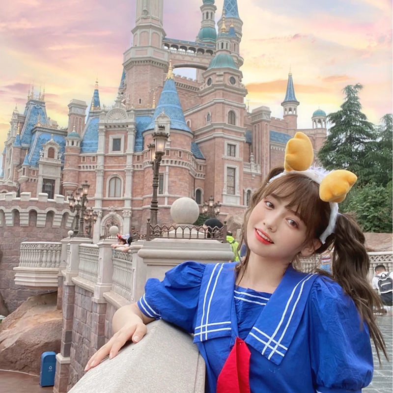 ที่คาดผม ผ้าตาข่าย ลายจุด มิกกี้ มินนี่เมาส์ ประดับโบว์ ขนาดใหญ่ สีชมพู เครื่องประดับ สําหรับผู้หญิง