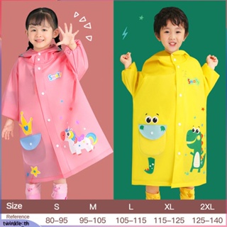 Eva Raincoat For Kids Boys And Girls Pupils With Warning Reflective Strips Full Body Rainproof Poncho Children&amp;#39;s Raincoat (twinkle.th)