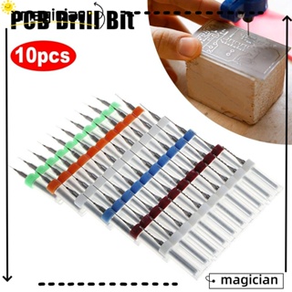 MAG ดอกสว่านไฟฟ้า PCB สําหรับบอร์ดวงจรพิมพ์ CNC Micro 0.1 มม. -1.0 มม. 10 ชิ้น