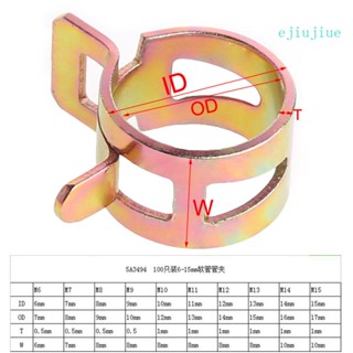 Cc คลิปหนีบท่อน้ํามันเชื้อเพลิง ซิลิโคน สูญญากาศ 6-15 มม. 10 ขนาด 100 ชิ้น