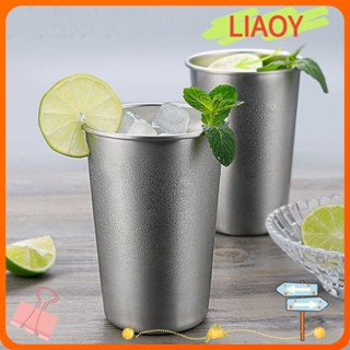 Liaoy แก้วเบียร์ กาแฟ ชา สเตนเลส 304 แบบพกพา 350 500 มล.