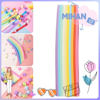 Mihan แถบกระดาษ ลายดาว แบบด้านเดียว พับได้ สีแคนดี้ สําหรับตกแต่งสมุดภาพ Diy 540 ชิ้น ต่อล็อต