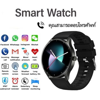 Smart Watch สมาร์ทวอทช์ การโทรด้วยบลูทูธ สนับสนุนไทย IP67 กันน้ํา GPS HD Screen วัดออกซิเจนในเ