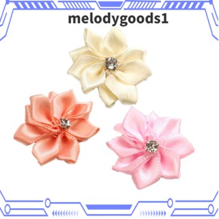 MELODYGOODS1 ริบบิ้นผ้าซาติน ลายดอกกุหลาบ 100 ชิ้น