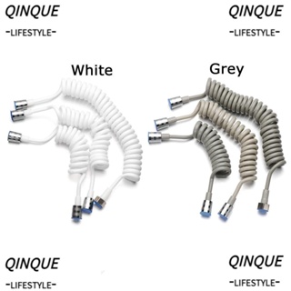 Qinjue สายฝักบัวอาบน้ํา แบบสปริง 1.5 2 3 เมตร ป้องกันน้ําไหล อุปกรณ์เสริม สําหรับห้องน้ํา