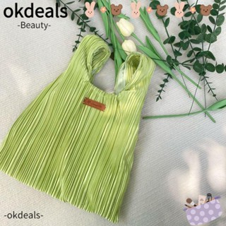 Okdeals กระเป๋าถือ กระเป๋าช้อปปิ้ง ผ้าแคนวาส แฮนด์เมด จุของได้เยอะ สําหรับผู้หญิง