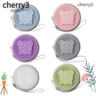 Cherry3 แก้วน้ํา ซิลิโคน พับได้ สเตนเลส พับเก็บได้ สําหรับเดินทาง กลางแจ้ง