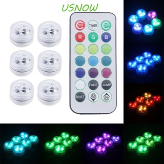 Usnow แจกันไฟ LED RGB สําหรับตกแต่งตู้ปลา สระว่ายน้ํา ปาร์ตี้