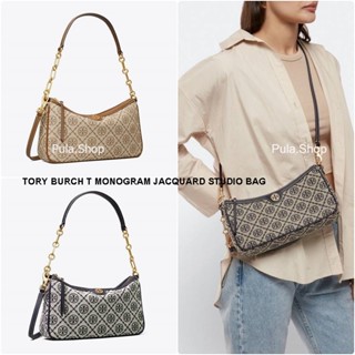 👜 TORY BURCH T MONOGRAM JACQUARD STUDIO BAG (Outlet Shop) 007