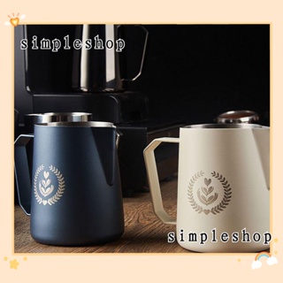 ❀SIMPLE❀ Kitchen Milk Frothing Cup Espresso Latte Art Cream Maker Coffee Pitcher Jug Tool Bar Stainless Steel 600ml/20oz Elegant Swan Barista Craft Milk Frothing Pitcher/Multicolor