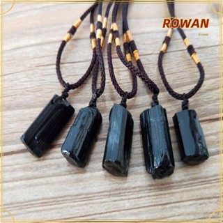 ROW Men Women Black Energy Healing Stone Tourmaline Stone Pendant