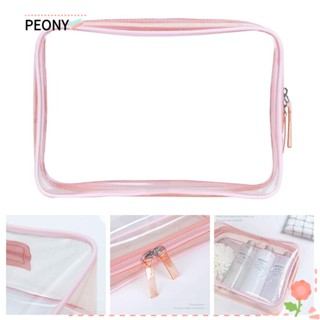 Peonypavilion กระเป๋าเครื่องสําอาง PVC แบบใส สีชมพู และสีชมพู