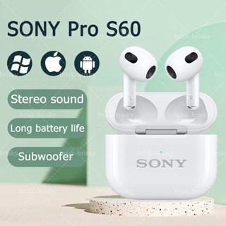 SONY PRO S60 ชุดหูฟังบลูทูธไร้สาย True ชุดหูฟังสำหรับเล่นกีฬาโทรศัพท์มือถือชุดหูฟังอินเอียร์