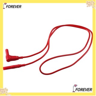 FOREVER มัลติมิเตอร์ดิจิทัล ทดสอบตะกั่ว มุมขวา 4 มม. 1000V 15A PVC สีแดง และสีดํา สําหรับทดสอบไฟฟ้า 1 คู่