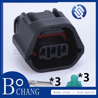 Bochang ซ็อกเก็ตเซนเซอร์ความเร็วล้อรถยนต์ 3 Pin(ตัวเมีย) EVO Mivec สําหรับ Mitsubishi Nissan 3 Pin Proton Waja CAM 1 ชุด