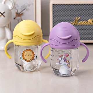 ขวดน้ําดื่ม ลายการ์ตูนยูนิคอร์น พร้อมหลอดดูด 300 มล. สําหรับเด็กทารก