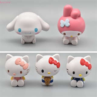 Koryes ฟิกเกอร์ PVC อนิเมะ KT Cat My Melody Cinnamorolled ของขวัญ สําหรับเด็ก