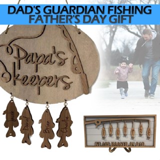 Papas Keepers Fishing Wooden Hanging Sign for Lake House Kitchen Ornament