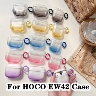 พร้อมส่ง! สําหรับ HOCO. เคสนิ่ม แบบใส ไล่โทนสีฟ้า EW42 สําหรับ HOCO EW42