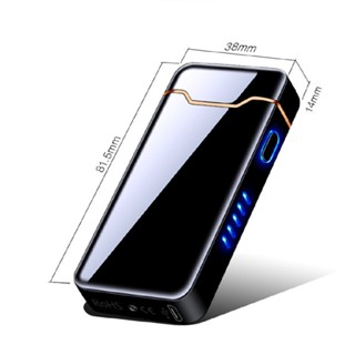 Luxury Big Flame USB Rechargeable Double ARC Plasma Windproof Electric Lighter