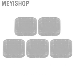 Meyishop Makeup Sponge Puff Box  Clear 5Pcs Cosmetic Storage Case for Travel