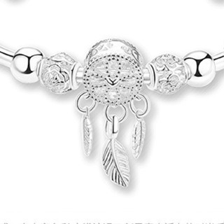 Elegant Silver Dreamcatcher Bracelet Cuff Bangle Women Wedding Jewelry Gifts