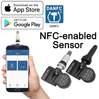 เซนเซอร์วัดความดันลมยางรถยนต์ 2 In 1 แบบเปลี่ยน NFC TPMS