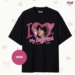 เวรเอ้ย  พร้อมส่ง] เสื้อยืด พิมพ์ลาย BtsI love my boyfriend series allmember jimin jungkook taehyung suga rapmon jhope