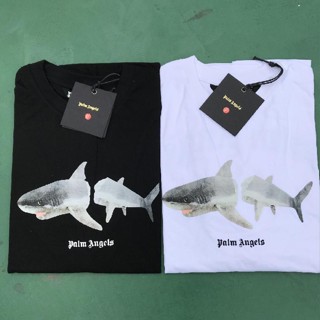 Palm 12Angels Broken Tail เสื้อยืดคอกลม แขนสั้น พิมพ์ลายตัวอักษรฉลาม ทรงหลวม สําหรับผู้ชาย และผู้หญิง