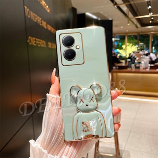 เคสโทรศัพท์มือถือ ลายหมีน่ารัก พร้อมขาตั้ง สําหรับ VIVOY78 VIVOY27 VIVOY02T VIVO Y78 Y27 Y02T 5G 4G 2023