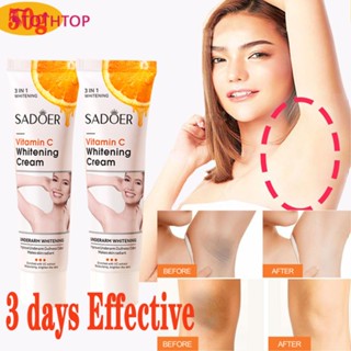 Underarm Whitening Bleaching Cream Private Part Whitening Cream Body Neck Leg Knee Brighten 50g [TOP]