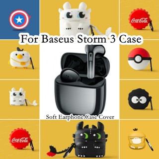 พร้อมส่ง!  เคสหูฟัง แบบนิ่ม ลายการ์ตูน สําหรับ Baseus Storm 3 Baseus Storm 3