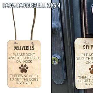 Dog Doorbell Sign Mini Door Sign Dont Knock Sign Deliveries Sign Door Hanger