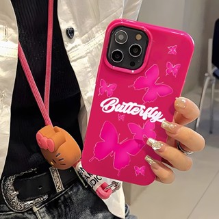 เคสโทรศัพท์ซิลิโคน TPU แบบนิ่ม ลายผีเสื้อ กันกระแทก สําหรับ IPhone 14 13 12 11 Pro XS Max X XR 8 7 Plus