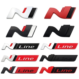 สติกเกอร์ตราสัญลักษณ์ N Line Nline 12 แบบ สําหรับตกแต่งรถยนต์ Hyundai I30 Sonata Elantra Veloster Kona Tucson N Line Styling 2021