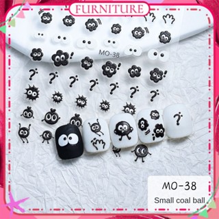 ♕ Saniro Nail Art Relief Sticker Cute Pacha Dog Small Coal Ball 3d Three Dimensional Decal Nail Decoration Manicure Tool For Nail Shop 3 Colors FURNITURE