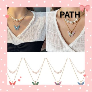 Path สร้อยคอโซ่ จี้ไข่มุก การ์ตูนบาร์บี้ DIY เครื่องประดับ สําหรับเพื่อนสนิท