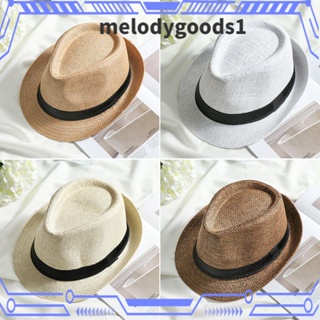 Melodygoods1 หมวกฟาง ปานามา หมวกชายหาด แฟชั่น หมวกแก๊งสเตอร์ หมวกแจ๊ส