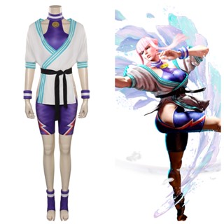 ชุดคอสเพลย์ การ์ตูน Street Fighter 6 cos Manon เซ็กซี่ สําหรับปาร์ตี้ฮาโลวีน