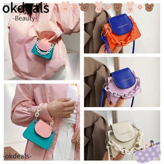 Okdeals กระเป๋าสะพายไหล่ ทรงเมสเซนเจอร์ สีคอนทราสต์ สําหรับผู้หญิง