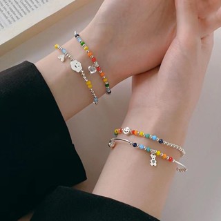 พร้อมส่ง สร้อยข้อมือ ลายหน้ายิ้ม หัวใจ ของขวัญวันเกิด สําหรับแฟนสาว นักเรียน