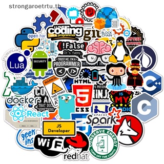 Strongaroetrtu สติกเกอร์โปรแกรมเมอร์ Java สําหรับตกแต่งกระเป๋าเดินทาง แล็ปท็อป กีตาร์ รถยนต์ DIY 50 ชิ้น