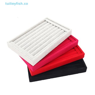 Tuilieyfish กล่องกํามะหยี่ สําหรับใส่เครื่องประดับ ต่างหู แหวน